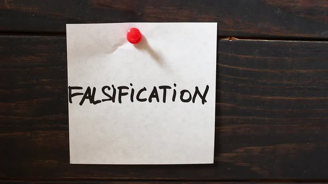 Sticker and word falsification