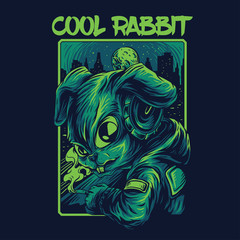 Cool Rabbit Remastered Illustration