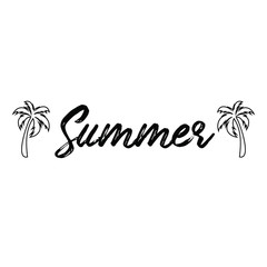 Obraz premium Summer. Calligraphy saying for print. Vector Quote 