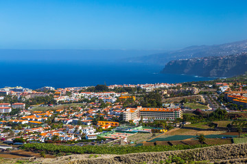 Fototapeta na wymiar View of the green valley north coast of Tenerife, Canary Islands, Spain