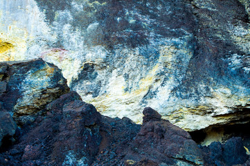 multicolored stones and rocks of Rio tinto