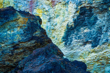 multicolored stones and rocks of Rio tinto
