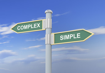Fototapeta premium 3d complex simple road sign