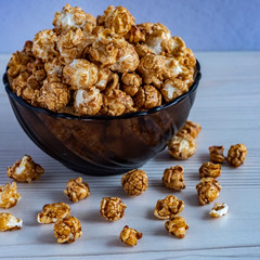 airy sweet corn in a glass vase
