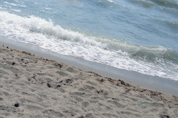 The beach and the sea. Waves. Relaxation. Travels
