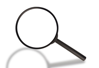 Magnifying glass on white background. (clipping path)