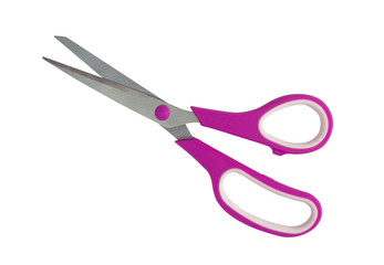  colorful scissors on white background. (clipping path)
