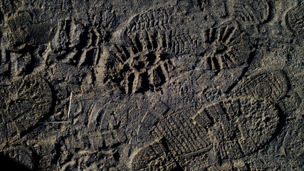 footprints on the ground