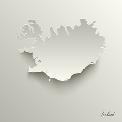 Abstract design map Iceland template