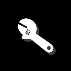 Pipe wrench icon flat