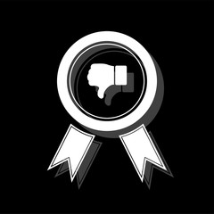 Not recommended award icon flat