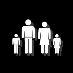 Family icon flat