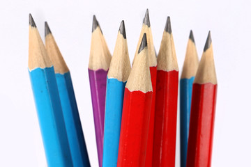 Fototapeta premium Many colored sharpened pencils.