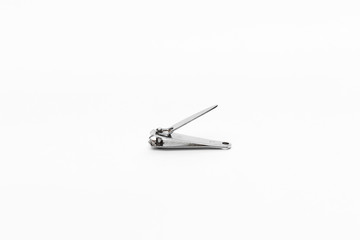 Cosmetic tweezers isolated on white background. Nail care illustration for good hygiene.