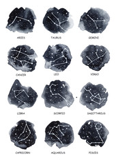 watercolor zodiac collection