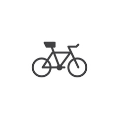Fototapeta na wymiar Bicycle vector icon. filled flat sign for mobile concept and web design. Bike simple glyph icon. Symbol, logo illustration. Pixel perfect vector graphics