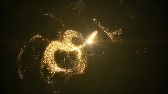 Golden Particles Dancing
