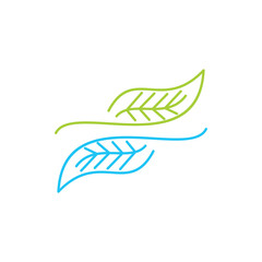 Leaf Logo Design Vector Template Isolated