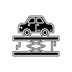 car lifter icon. Element of Cars service and repair parts for mobile concept and web apps icon. Glyph, flat line icon for website design and development, app development