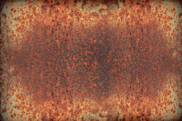 texture of red weathered iron or rusty metal iron plate, industry background