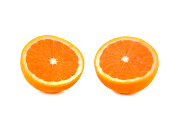 orange fruit isolated on white background