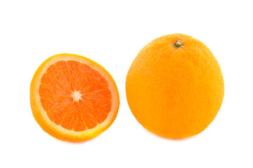 orange fruit isolated on white background