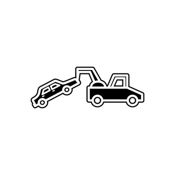 car in evacuator icon. Element of Cars service and repair parts for mobile concept and web apps icon. Glyph, flat line icon for website design and development, app development