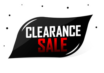 Fototapeta na wymiar Clearance Sale, promotion banner design template, discount tag, vector illustration