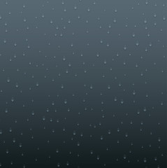 Grey background with realistic water or dew drops.