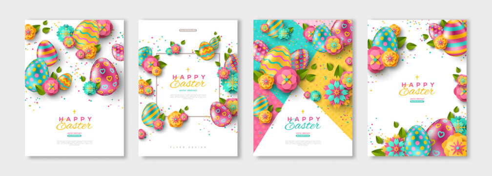 Easter Posters Or Flyers Set