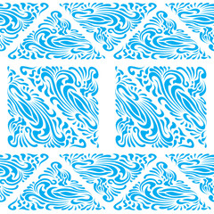 Abstract Pattern in Oriental Style. Memorable pattern from flowing lines. The idea of packaging, tiles, wallpaper, textiles. Handmade.