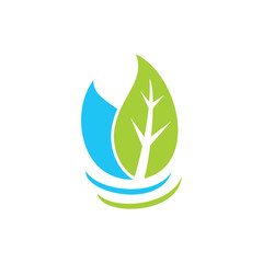 Leaf Logo Design Vector Template Isolated