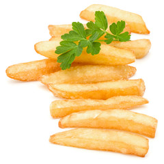 French Fried Potatoes isolated on white background