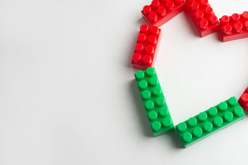 Kids development, Building blocks and construction, Alphabet and heart, love