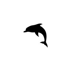 Naklejka premium Dolphin silhouette symbol