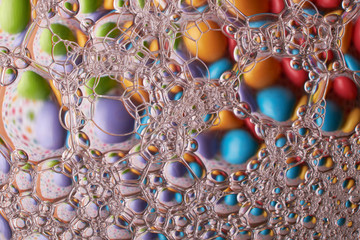 abstract background of colored bubbles