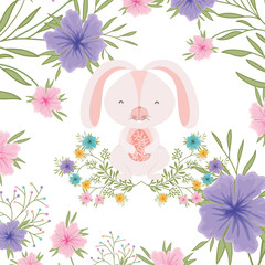 Obraz premium easter rabbit with egg isolated icon