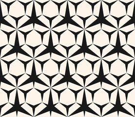 Vector abstract geometric seamless pattern with triangles. Black and white