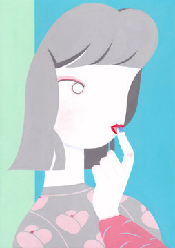 ゆびを咥えた女の子