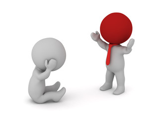 Upset 3D Character with Boss