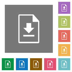 Download document square flat icons