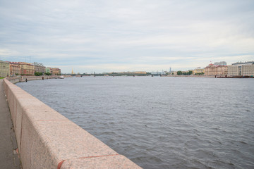 Fototapeta na wymiar Neva River Embankment