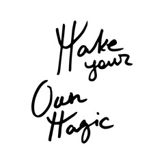 Doodle grunge lettering. Brush calligraphy text for banner, poster, greeting card, party invitation. Vector illustration