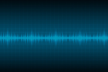 Sound waves oscillating glow light, Abstract technology background. vector illustration