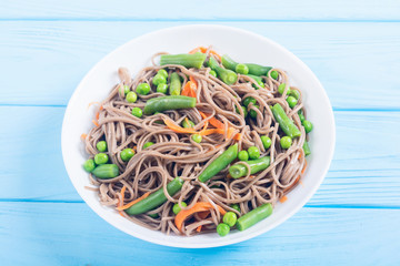 Soba noodles salad