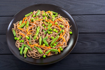 Soba noodles salad