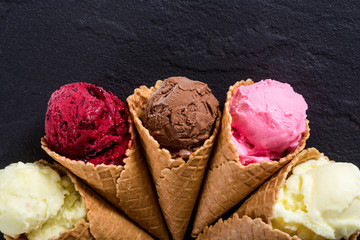 Ice cream waffle cones