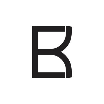 abstract letter ek simple geometric logo