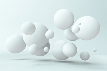 Abstract balls background. 3d illustration