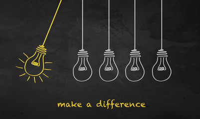 Light Bulbs - Make a Difference - 250250767